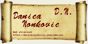 Danica Nonković vizit kartica